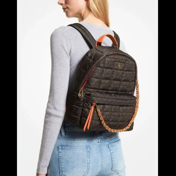 Michael Kors Bags Michael Kors Slater Medium Logo Quilted Nylon Backpack Poshmark